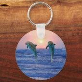 Bottlenose Dolphin op Sunrise Sleutelhanger (Voorkant)