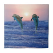 Bottlenose Dolphin op Sunrise Tegeltje (Voorkant)