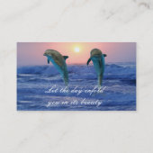 Bottlenose Dolphin op Sunrise Visitekaartje (Achterkant)