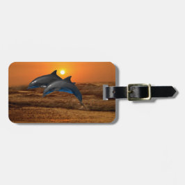 Bottlenose Dolphin op Sunset Bagagelabel