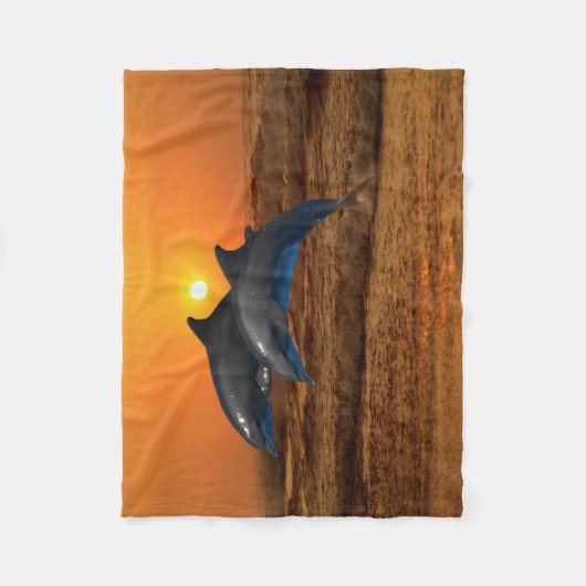 Bottlenose Dolphin op Sunset Fleece Deken (Voorkant)