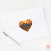 Bottlenose Dolphin op Sunset Hart Sticker (Envelop)