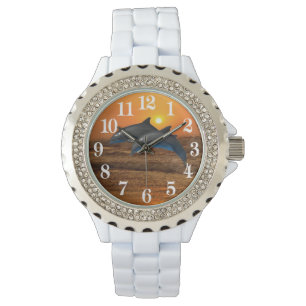 Bottlenose Dolphin op Sunset Horloge