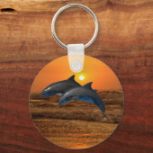 Bottlenose Dolphin op Sunset Sleutelhanger (Voorkant)