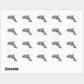Bottlenose Dolphin Ronde Sticker (Vel)