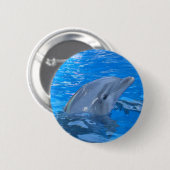 Bottlenose Dolphin Round Pin Ronde Button 5,7 Cm (Voorkant /achterkant)