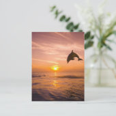 Bottlenose Dolphin springen 2 Briefkaart (Staand voorkant)