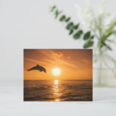 Bottlenose Dolphin springen Briefkaart (Staand voorkant)