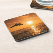 Bottlenose Dolphin springen Onderzetter (Linkerzijde)