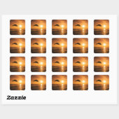Bottlenose Dolphin springen Vierkante Sticker (Vel)
