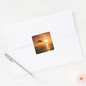 Bottlenose Dolphin springen Vierkante Sticker (Envelop)