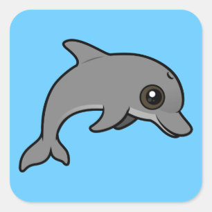 Bottlenose Dolphin Vierkante Sticker