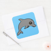 Bottlenose Dolphin Vierkante Sticker (Envelop)