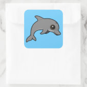 Bottlenose Dolphin Vierkante Sticker (Tas)