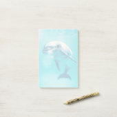 Bottlenosed dolfijn onderwater post-it® notes (Op bureau)