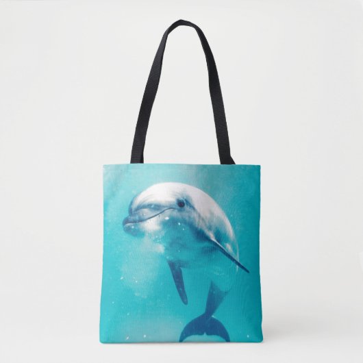 Bottlenosed dolfijn onderwater tote bag (Voorkant)