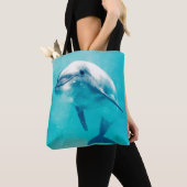 Bottlenosed dolfijn onderwater tote bag (Dichtbij)