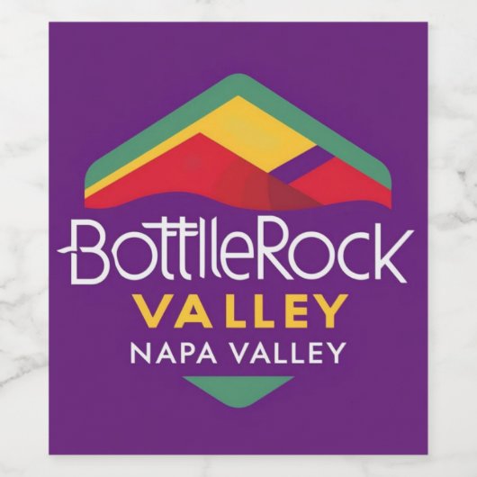 BottleRock-fles Wijn Etiket (Enkel label)