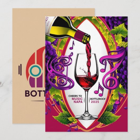 BottleRock Napa Valley KAART (Voorkant / Achterkant)