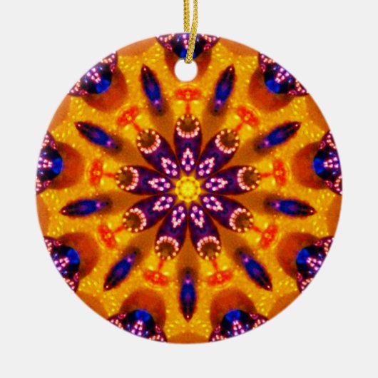 Bottletops Kaleidoscope ~ Keramisch Ornament (Voorkant)