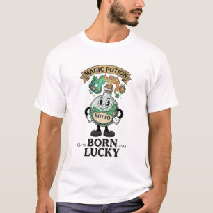 Botto Born Lucky Magische Drank Retro Cartoon Masc T-shirt