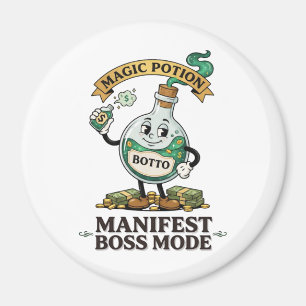 Botto Manifest Baas Modus Retro 1930s Cartoon Dran Magneet