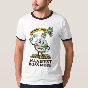 Botto Manifest Baas Modus Retro 1930s Cartoon Poti T-shirt