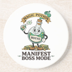 Botto Manifest Baas Modus Retro 1930s Cartoon Poti Zandsteen Onderzetter