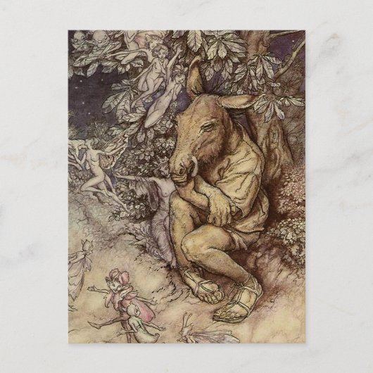 “Bottom en Titania” door Arthur Rackham Briefkaart (Voorkant)