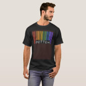 Bottom Gay Pride Flag Barcode LGBTQ Maand Aestheti T-shirt (Voorkant volledig)