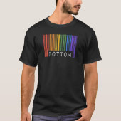 Bottom Gay Pride Flag Barcode Lgbtq Matheti T-shirt (Voorkant)