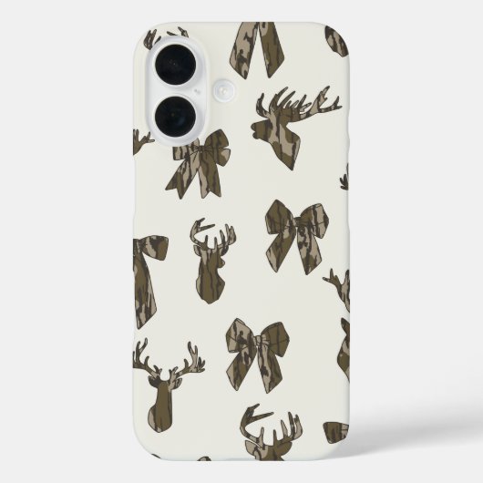 Bottom Lands Camo Coquette Bow for Women Deer Hunt Case-Mate iPhone Case (Achterkant)