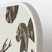 Bottom Lands Camo Coquette Bow for Women Deer Hunt Pickleball Paddle (Links Detail)