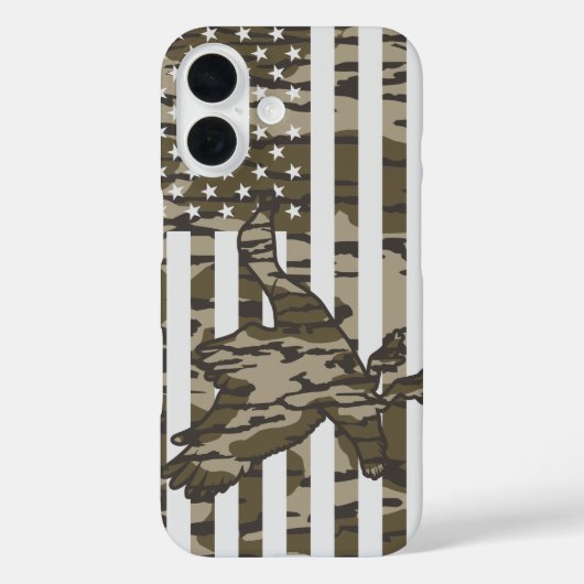 Bottom Lands Camo Patriottische Wilde Eend Camo Case-Mate iPhone Case (Achterkant)