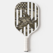 Bottom Lands Camo Patriottische Wilde Eend Camo Pickleball Paddle (Achterkant)