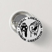 Bottom libertação animal ronde button 3,2 cm (Voorkant /achterkant)