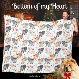 BOTTOM OF MY HEART 5 chow colors Fleece Deken