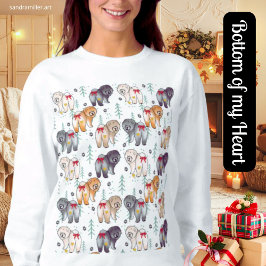 BOTTOM OF MY HEART 5 chow colors  front & back Trui