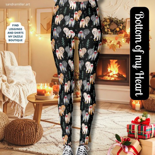 BOTTOM OF MY HEART 5 chow colors Leggings