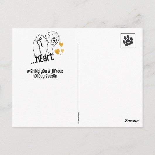 BOTTOM OF MY HEART chow holiday Briefkaart (Achterkant)