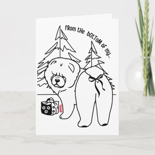 BOTTOM OF MY HEART chow holiday Kaart (Voorkant)