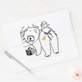 BOTTOM OF MY HEART chow holiday Vierkante Sticker (Envelop)