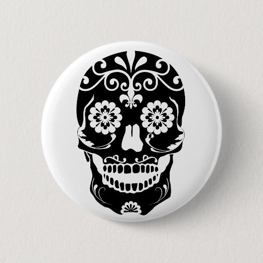 Bottom Sugar Skull Ronde Button 5,7 Cm (Voorkant)