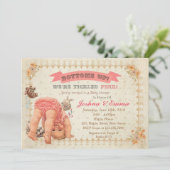 bottom up-Baby shower Kaart (Staand voorkant)