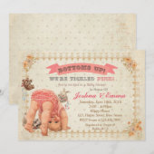 bottom up-Baby shower Kaart (Voorkant / Achterkant)