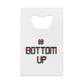 Bottom Up Kenia Vrede Liefde en Eenheid Art Print Creditkaart Flessenopener (Achterkant)