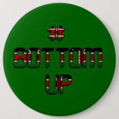 Bottom Up Kenia Vrede Liefde en Eenheid Art Print Ronde Button 6,0 Cm (Voorkant)