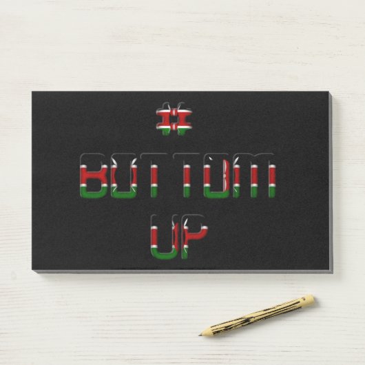 Bottom Up Kenia Vrede Liefde en Eenheid Kunstprint Post-it® Notes (Op bureau)