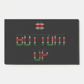 Bottom Up Kenia Vrede Liefde en Eenheid Kunstprint Post-it® Notes (Voorkant)