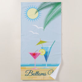 Bottomaten omhoog Cocktail Beach Towel Strandlaken